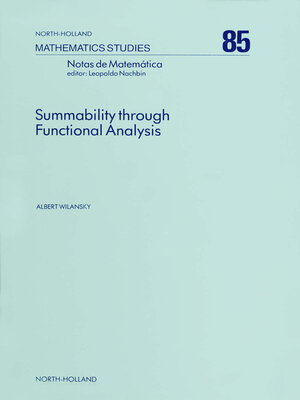 cover image of Summability Through Functional Analysis